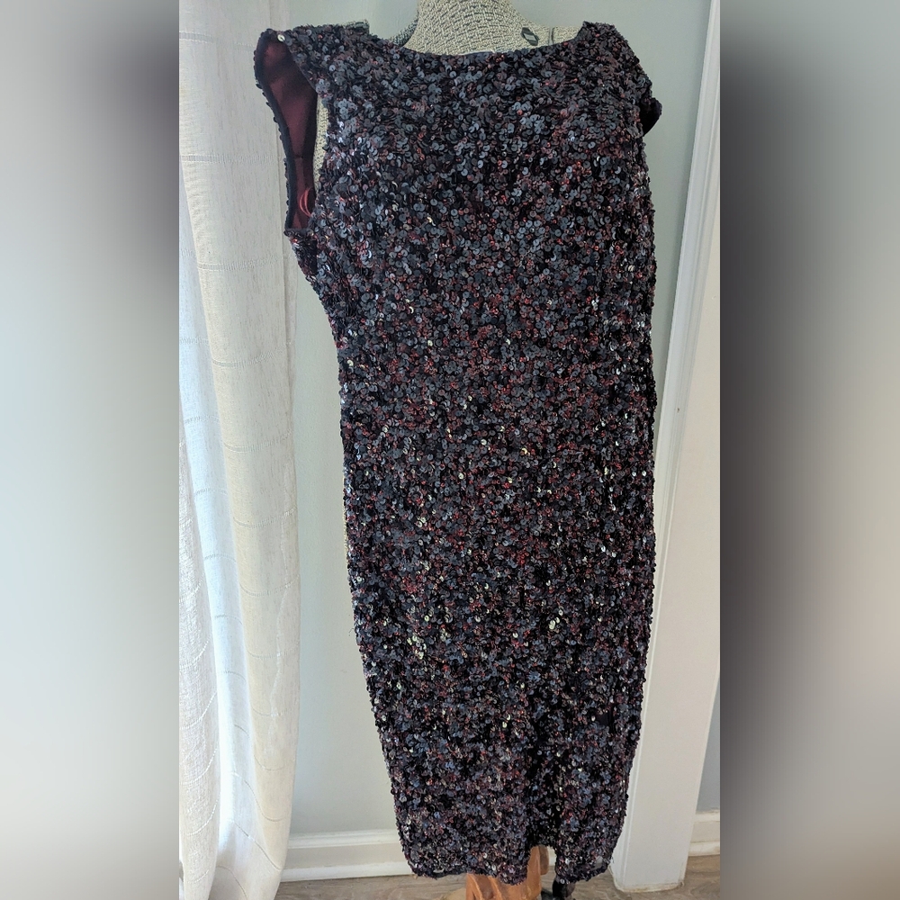 Dress, Theia Sequin Sleeveless Party